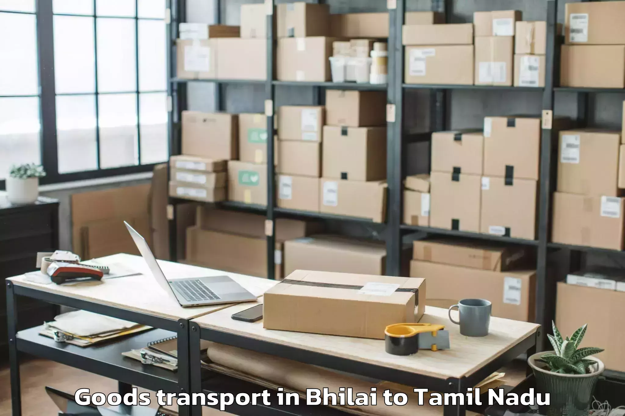 Top Bhilai to Nangavalli Goods Transport Available